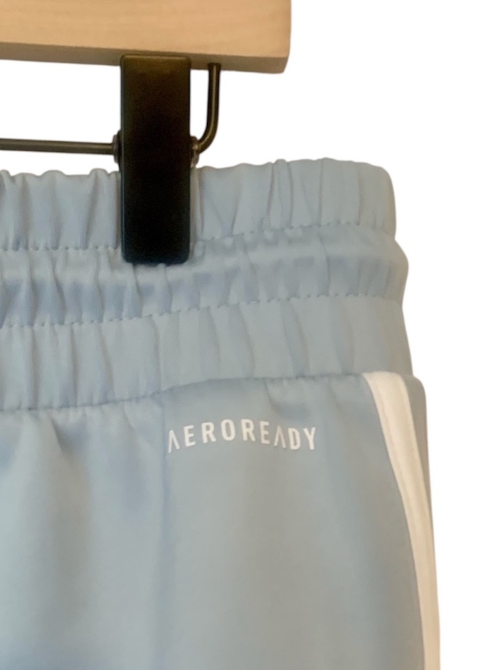 Adidas Women's Aeroready 3-Stripe Light Blue Joggers Sweatpants Large L - Picture 6 of 8